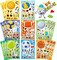 24 PCS Sport Ball Stickers for Kids, Make a Face Stickers, Make Your Own Mix and Match Sticker Sheets, Basketball, Baseball, Football, Volleyball, Soccer, Rugby Stickers for Teens/Kids
